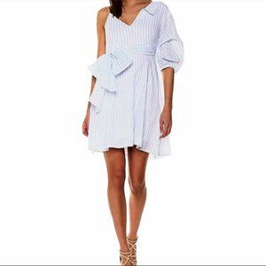 ASTR the label Nia One Shoulder Ruched Sleeve Tie Side Dress